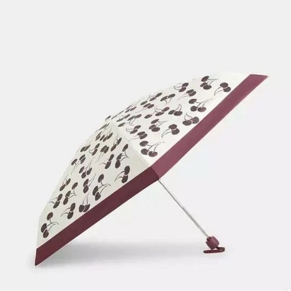Coach Accessories - Coach 99% UV‎ Protection Cherry Print Mini Compact Umbrella NWT